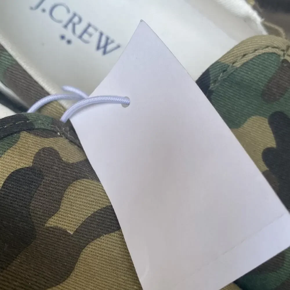 J.Crew camo Explorer camo canvas slip-on sneakers